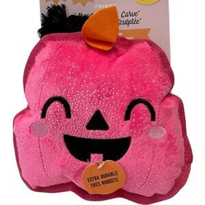 Pink Pumpkin Dog Toy NWT Halloween Fall Puppy Pet Gift Sparkle